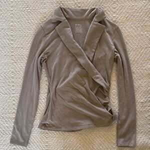 OGL Women's Sweater Shirt Wrap Blouse